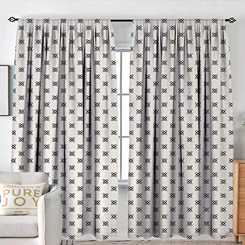 Blackout Curtains Geometric Light Grey Backdrop Image With Modern