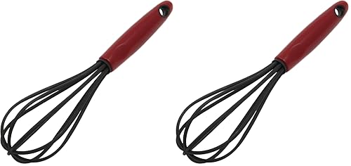 Chef Craft Select Nylon Sturdy Whisk, 10.5 inch, Red (Pack of 2)