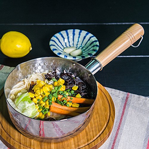 MyLifeUNIT Stainless Steel Yukihira Pan, Traditional Japanese Yukihira