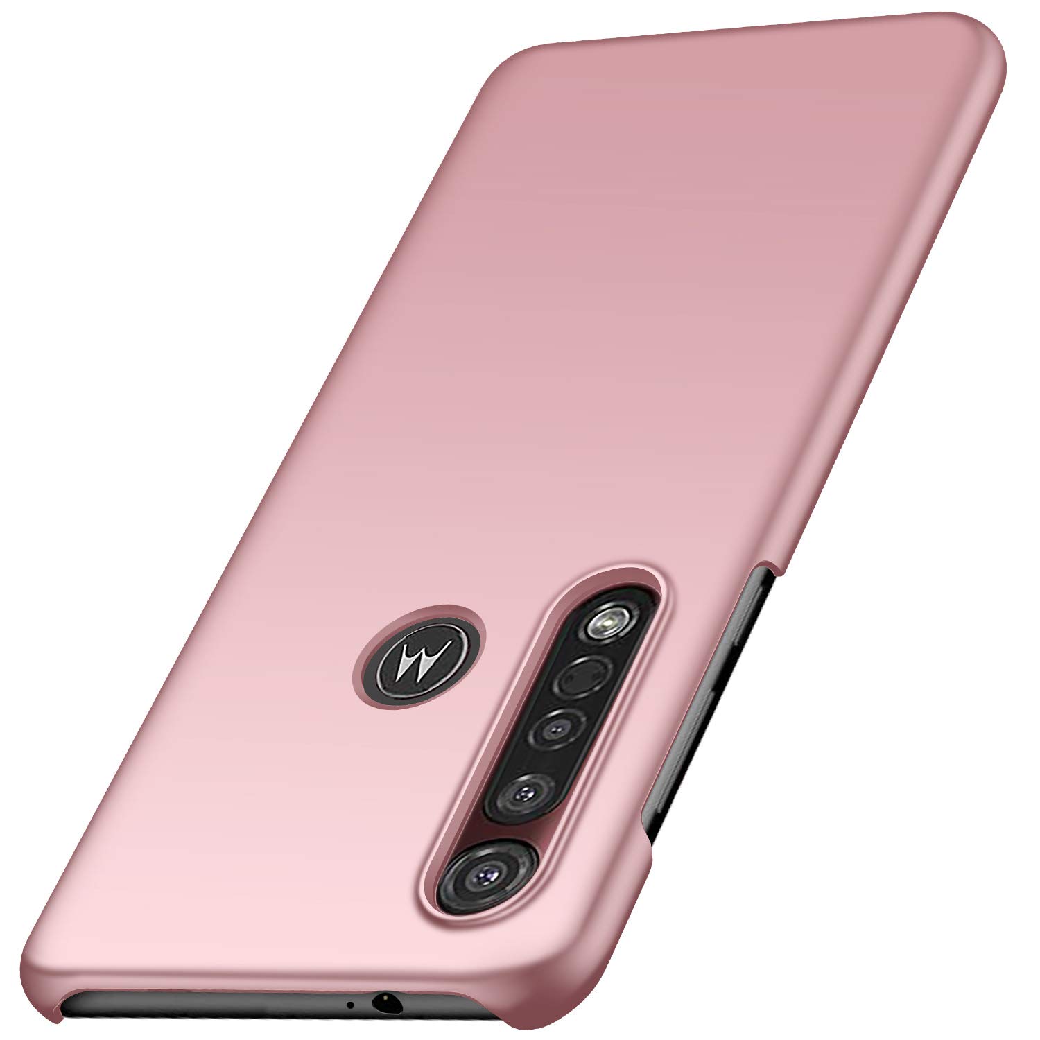 anccer Compatible for Motolora Moto G8 Plus Case, [Colorful Series] [Ultra-Thin] [Anti-Drop] Premium Material Slim Full Protection Cover For Moto G8 Plus (Smooth Rose Gold)