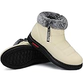 TEMOFON Womens Snow Boots Winter Warm Ankle Boots Waterproof Outdoor Fur Lined Shoes for Women