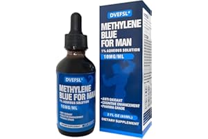 DVEFSL Methylene Blue for Men, Pharmaceutical Grade, 2 oz – USP Grade 1% Solution, Third-Party Tested Brain Health Supplement for Humans – No Formaldehyde, High Cognitive Support