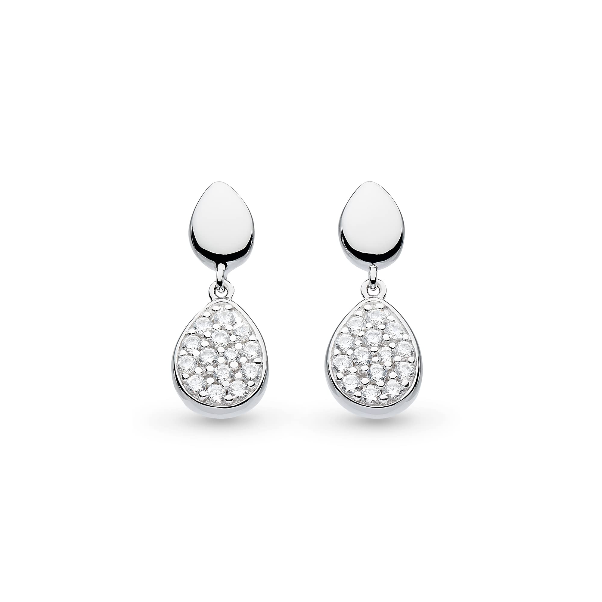 Kit Heath - Coast Pebble Glisten Pavé Drop Earrings Effortless sparkle meets coastal charm—perfect for everyday elegance or as a radiant gift
