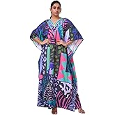 REYNOSOHOMEDECOR Kaftan Dresses for Women Plus Size Bathing Suit Cover up Caftan Maxi Beach Dresses