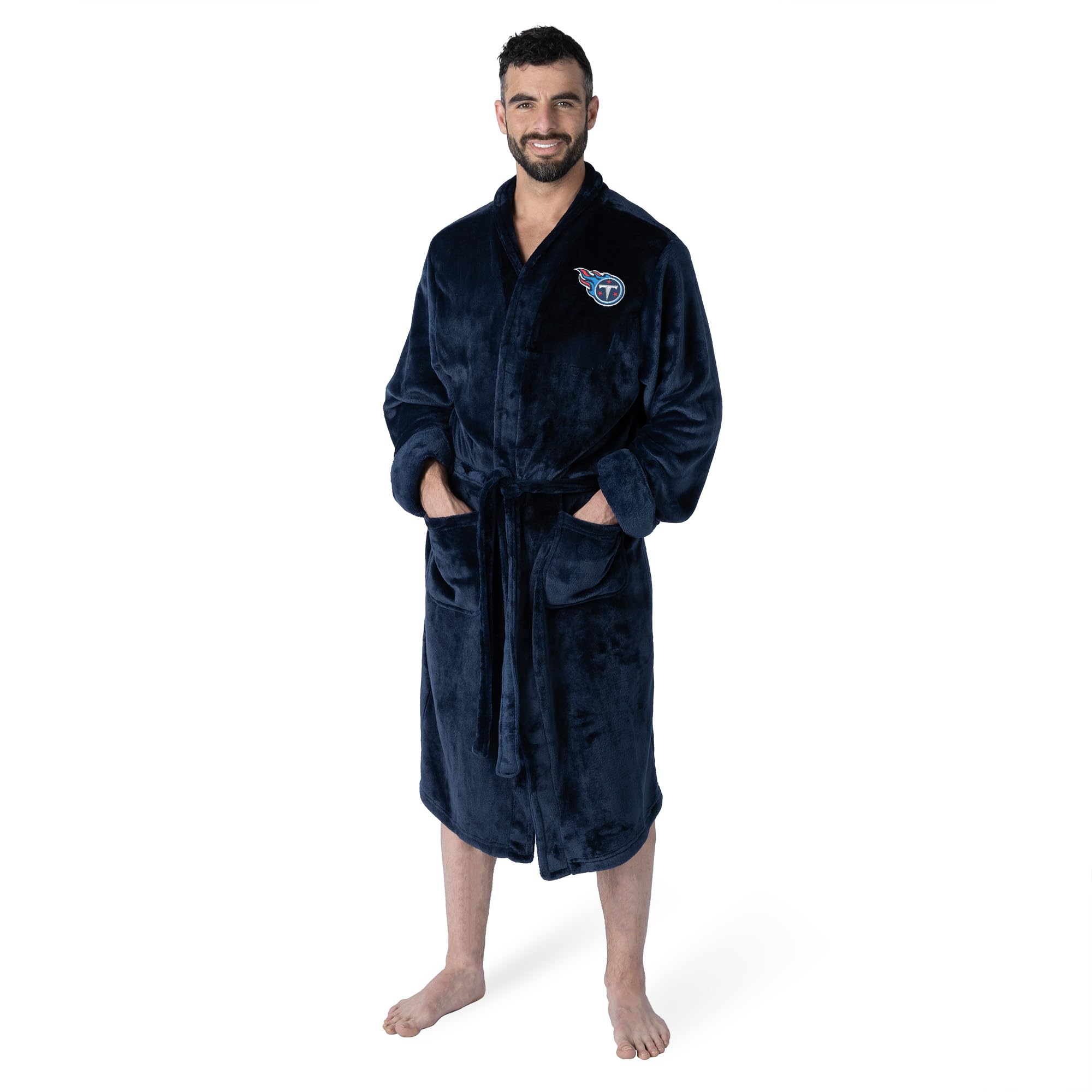 Northwest NFL Tennessee Titans Unisex-Adult Silk Touch Bath Robe, Large/X-Large, Team Colors