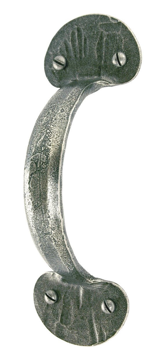 Handmade Bean D Handle 6" - Pewter Patina