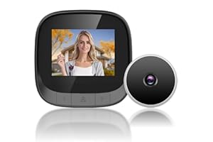 LV. LIFE Door Viewer, Digital Door Viewer, Electronic Peephole Camera Doorbell, with Infrared Monitoring & HD Camera, 2.4in LCD Screen, Digital Viewer for Home Security Accessories