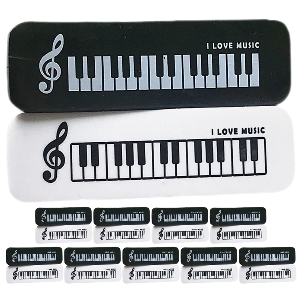 Piano Eraser Set: 20 Pcs Music Themed Erasers for Students Assorted Colors Ideal for Classroom Rewards and Stationery Gifts