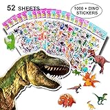 Dinosaur 3D Puffy Stickers for Kids,52 Different Sheets Dinosaur Stickers,Dinosaur Themed Party Supplies,Dinosaur Gift for Girls and Boys.