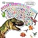 HORIECHALY Dinosaur 3D Puffy Stickers for Kids,52 Different Sheets Dinosaur Stickers,Dinosaur Themed Party Supplies,Dinosaur Gift for Girls and Boys.