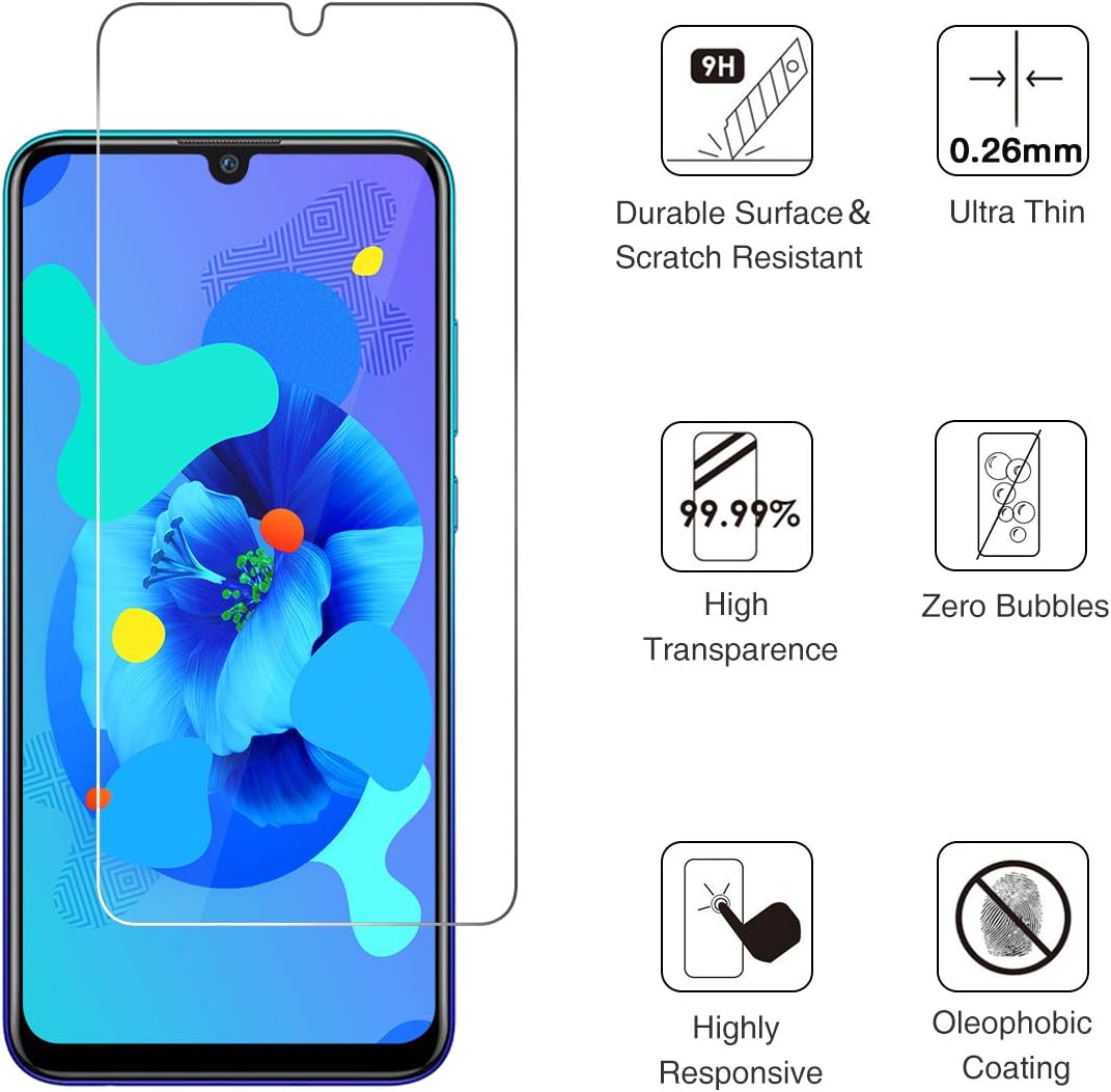HUSHER [2 Pack Screen Protector for Huawei P Smart 2019 - Image 3