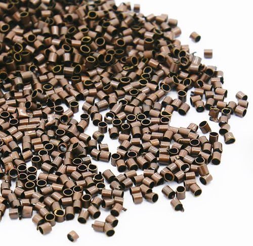 Pack of 1500+ Red Copper Plated Brass 1.5mm Tube Crimp Beads - (HA07790) - Charming Beads