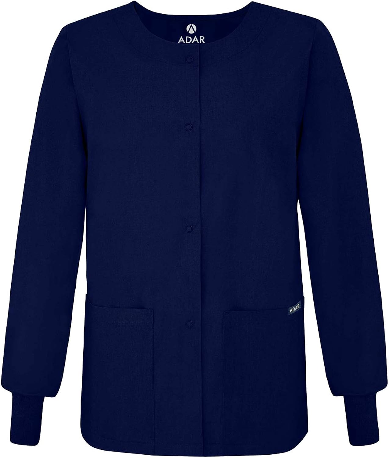 Adar Universal Scrubs for Women - Round Neck Warm-Up Scrub Jacket: Clothing