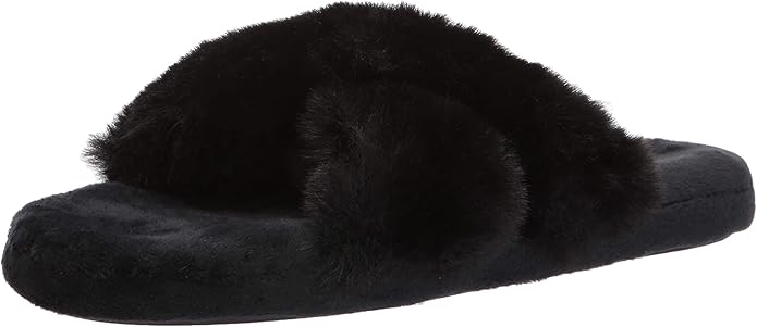 steve madden fur slides black