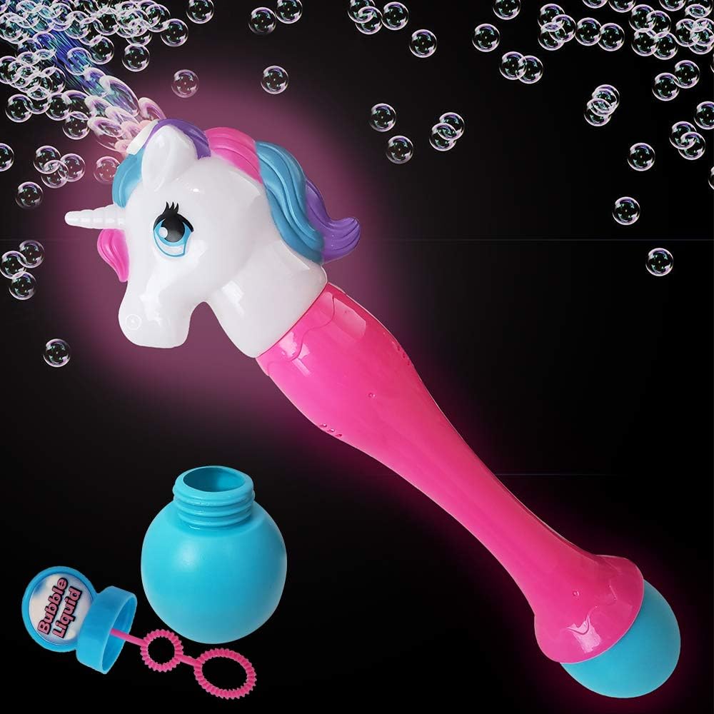 light up unicorn bubble wand