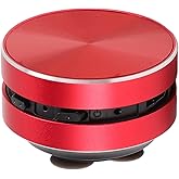 Bluetooth Mini Speaker, Bone Conduction Portable Wireless Speaker, Stereo Bass Sound, Crystal Clear Sound, Mini Music Player with Suction Cup for Home, Outdoor, Party, Car (Red)