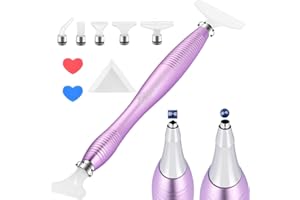 benote Metal Diamond Art Painting Pen Screw In Tip, Ergonomic Diamond Drill Pen Tools 5D Diamond Art with Multi Interchangeable Tip for Arthristic Hand Cramp - Purple