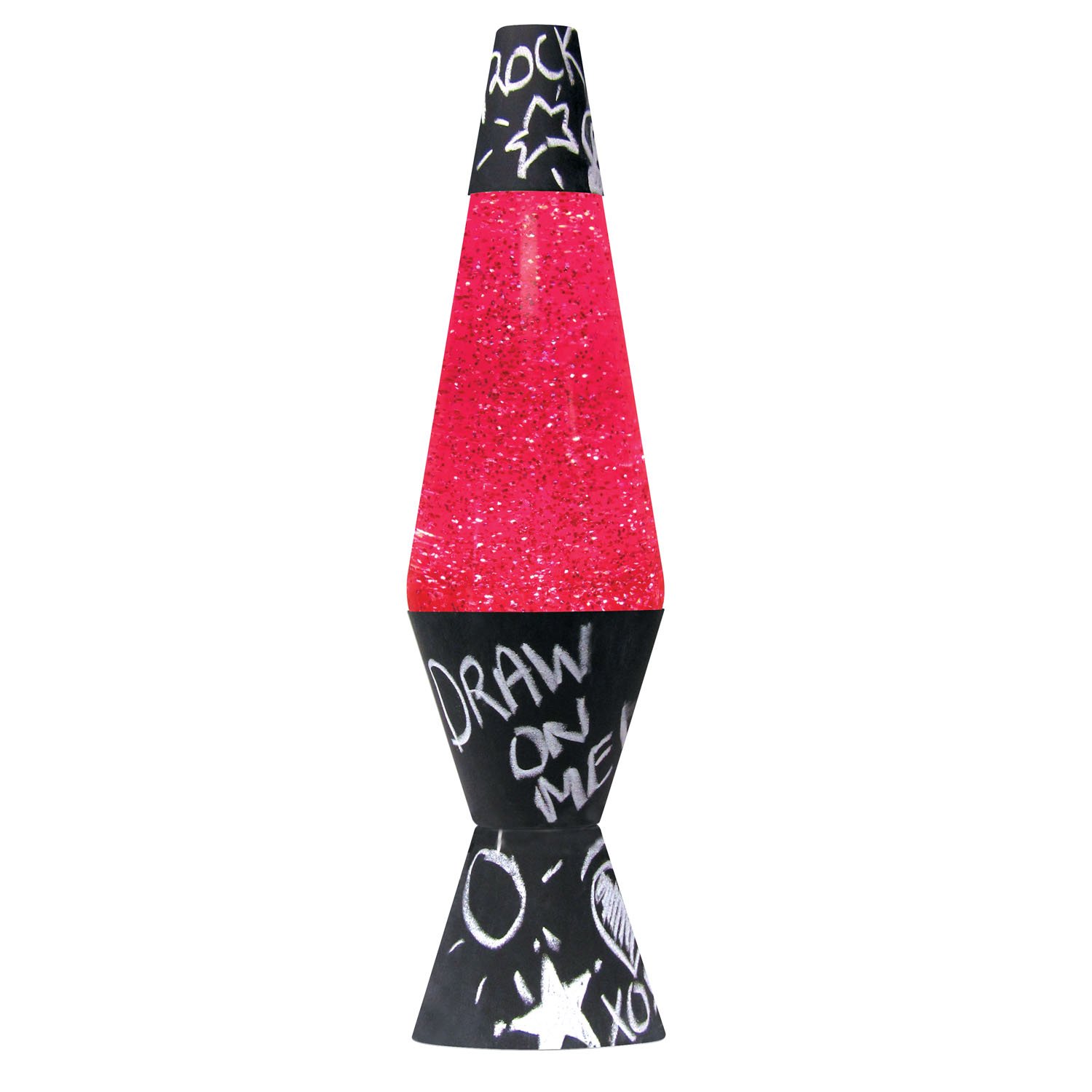 Chalkboard Base LAVA LAMP for Kids Bedroom Pink Liquid Glitter 25 Watt