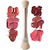 Summer Fridays The Blush Brush - Dual Ended Makeup Brush for Cream Blush with an Ergonomic Handle + Ultra Plush Blending Bristles - Blends Cream Makeup Formulas for a Natural Finish (1 Count)