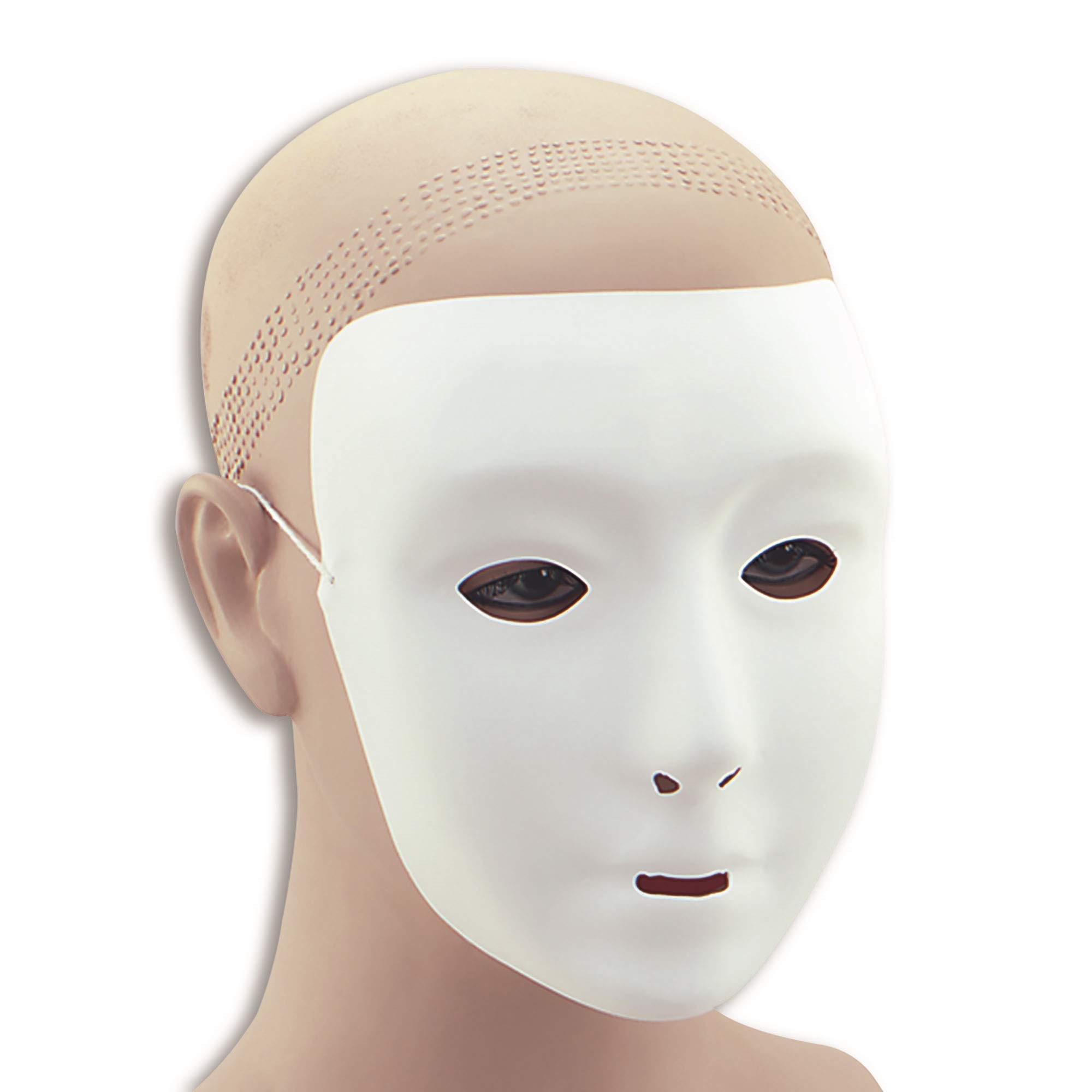 Bristol Novelty PM055 Plain Face Mask, Unisex-Adult, White, One Size