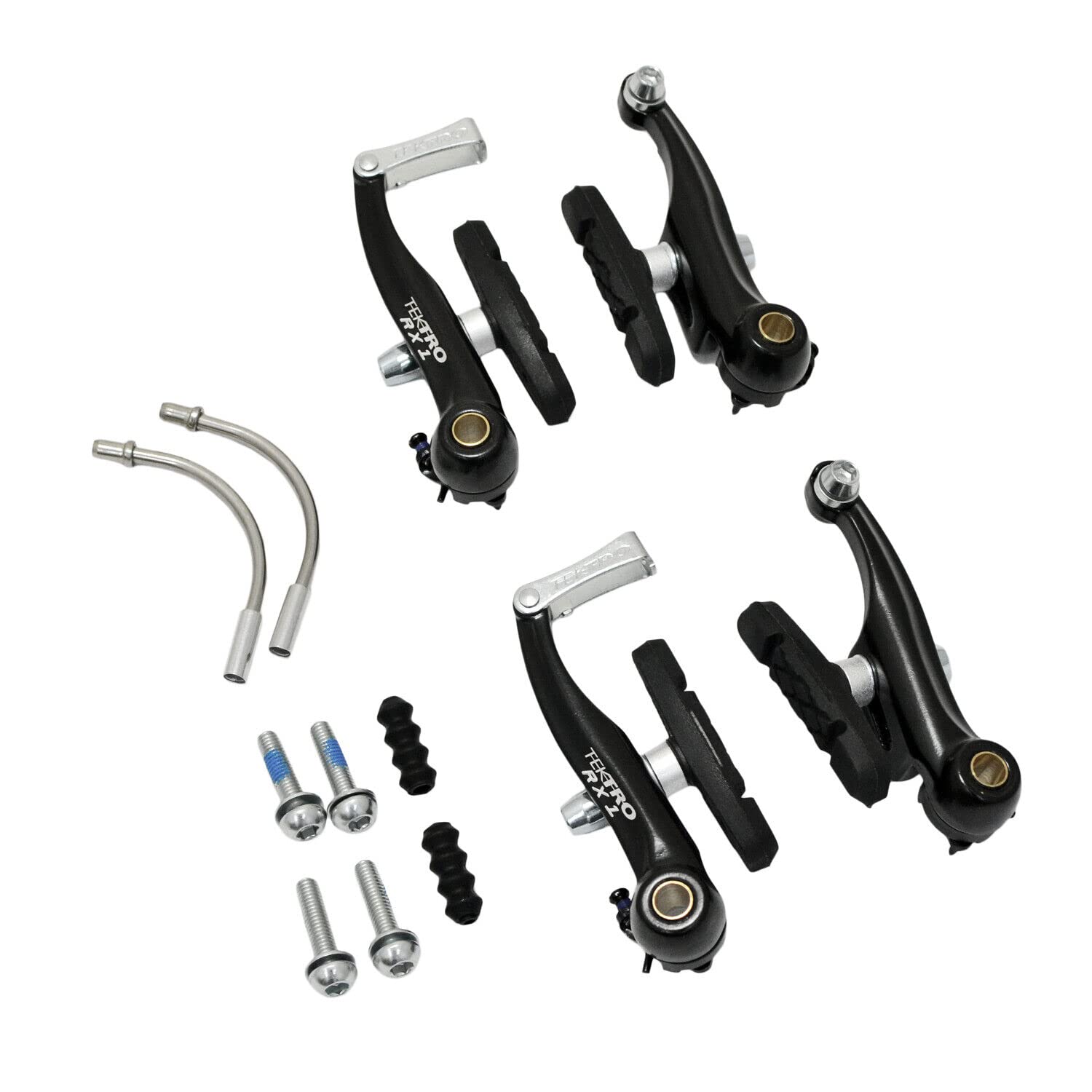 TEKTRO RX1 Mini-V Brake Cyclocross Brake Set (Front+Rear), Black, MH2652