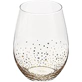 Fitz and Floyd Luster Stemless Glasses (Set of 4), Gold