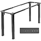 VIVO Black 4-Leg Dual Motor Standing Desk Frame, DESK-E4B | Electric, For Table Tops up to 84 x 43 inches and 220 lbs, Height Adjustable, Memory Presets, Frame Only