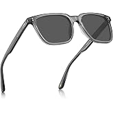 CARFIA Acetate Polarized Sunglasses for Men UV400 Protection Classic Retro Square Shades Driving Glasses