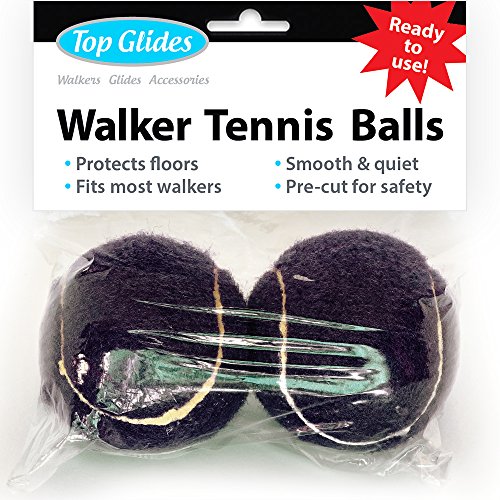 Top Glides Precut Walker Tennis Ball Glides (Black) - Thumbnail 2