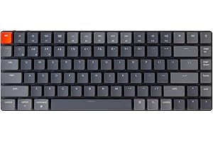 Keychron K3 75% Layout 84-Key Ultra-Slim Hot-Swappable Wireless Bluetooth Mechanical Keyboard with Low-Profile Keychron Optical Brown Switch/White LED Backlight/USB Wired for Mac Windows-Version 2