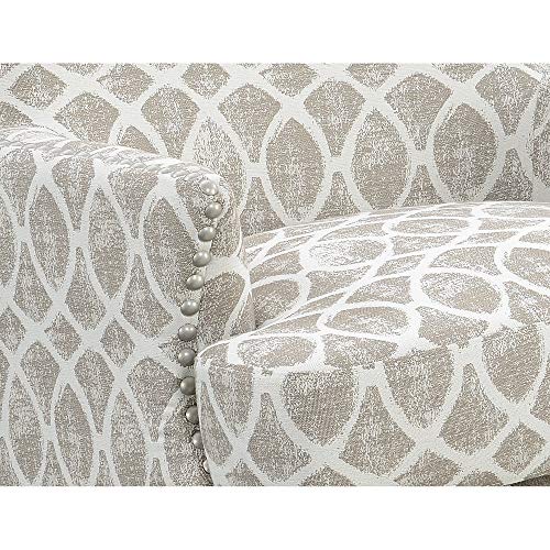 Viv Accent Chair in Tan with Graphic Upholstery And Nailhead Trim, by Artum Hill - Thumbnail 2
