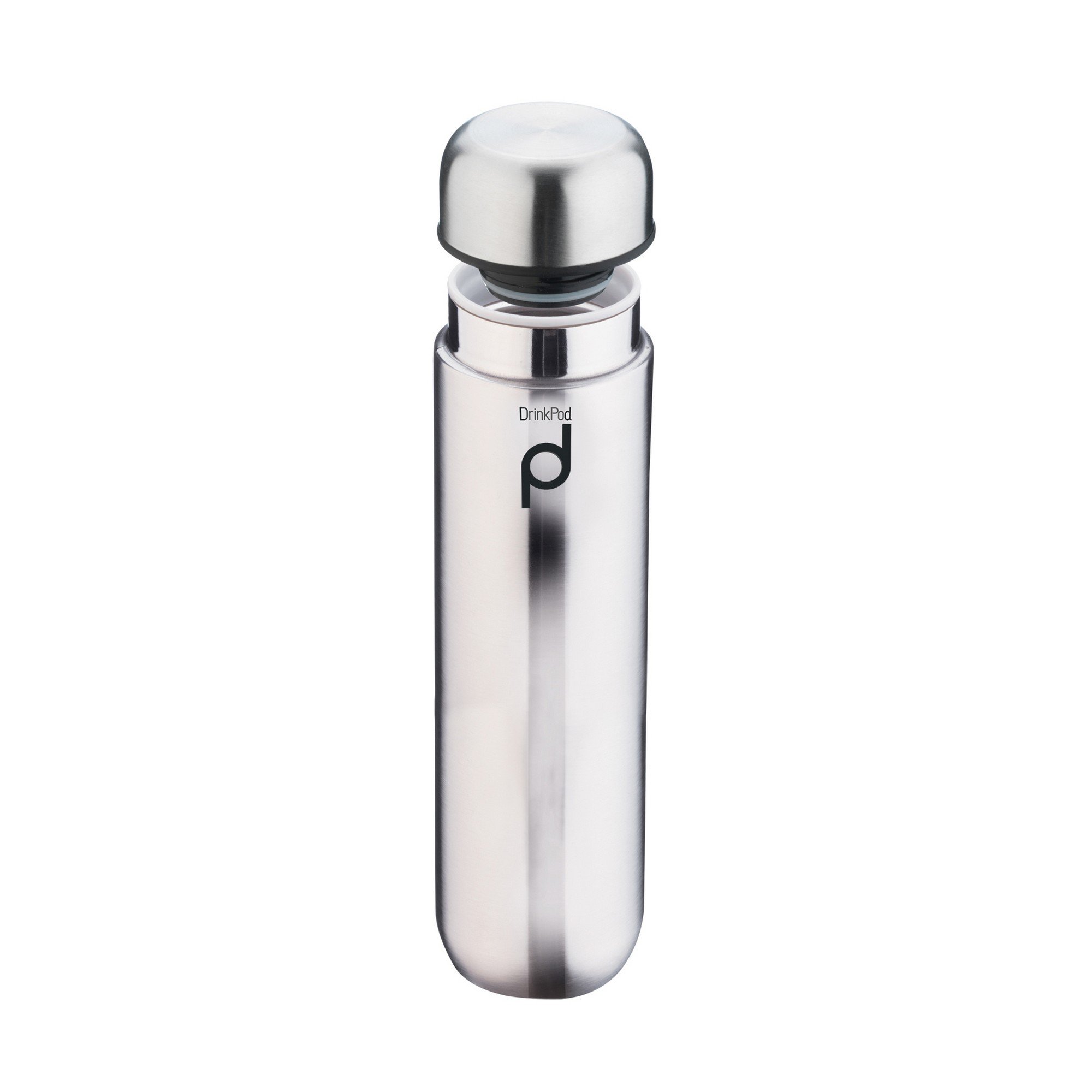 Grunwerg HCF-300M Vacuum Insulated Drinkpod Capsule Flask, Stainless Steel, Mirror, 300ml