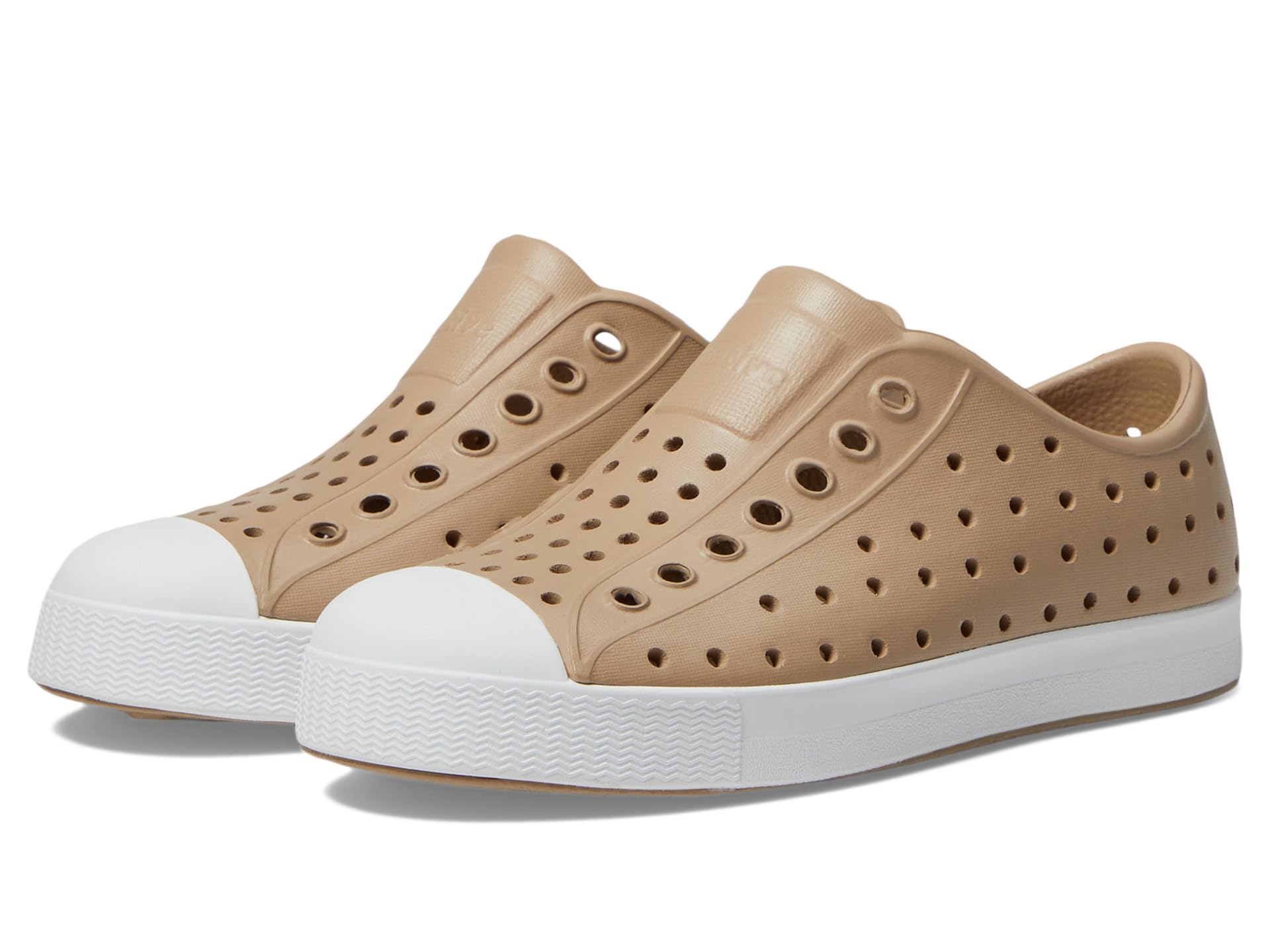 Photo 1 of Native Shoes Jefferson (Toddler/Little Kid) Sneaker, Flax Tan/Shell White, 6 US Unisex