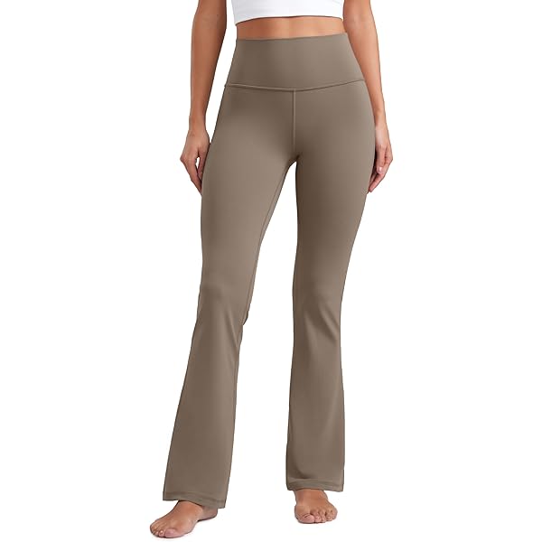 CRZ YOGA Dames Butterluxe High Waist Flare Pants 30,5 - Wijde pijpen Bootcut Yogabroek met Zak Lounge zwart S