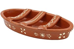 Ceramica Edgar Picas Traditional Portuguese Clay Terracotta Sausage Roaster (N. 1 Small)