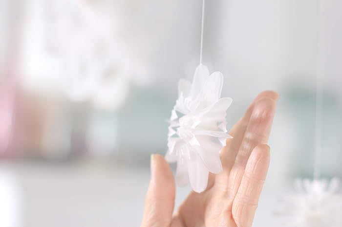 Mobile Schneeflocken Wintermobile Papier Sterne Plissee