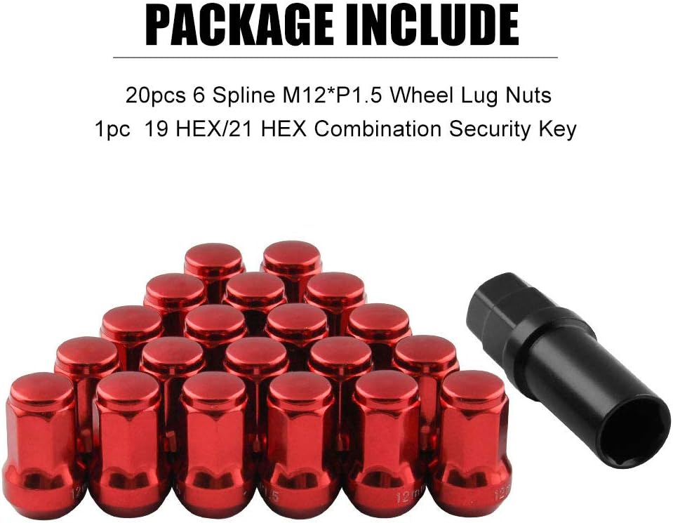 Closed End 6 Spline Nut，Bulge Acorn Cone Seat Wheel Locking Nuts with