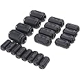 20pcs Clip-On Ferrite Ring Core Noise Suppressor EMI RFI Clip Cable