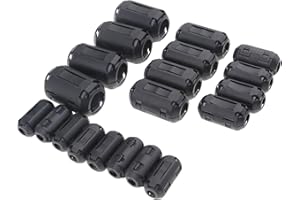 SING F LTD 20pcs Clip-On Ferrite Ring Core Noise Suppressor EMI RFI Clip Cable