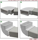 Kair Rectangular Ducting 110x54mm 1m Flat Channel Pipe view 5