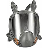 3M Full Facepiece Reusable Respirator 6800, NIOSH, Medium | Large Lens, ANSI High Impact Eye Protection, Silicone Face Seal, Four-Point Harness, Comfortable Fit, Painting