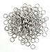 BronaGrand 200 Pieces Small Key Chain Rings Split Ring Key Chains for Keys Organization,10mm Diameter (Silver)