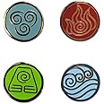 The Four Bending Arts Pin Set - Avatar The Last Airbender Collectible Pins