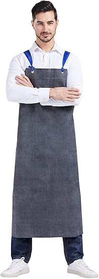 Amazon Co Jp Nanxson 防水エプロン 前掛け 無地 防汚 防水 防油 ワークウェア ロングエプロン ゴム 作業服 工場 エプロン メンズ 男性 男女兼用cf3017 黒 L 服 ファッション小物