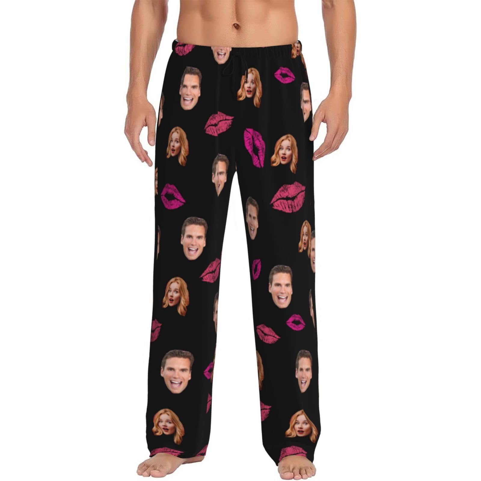Personalized Custom Pajama Pants For Men With Face