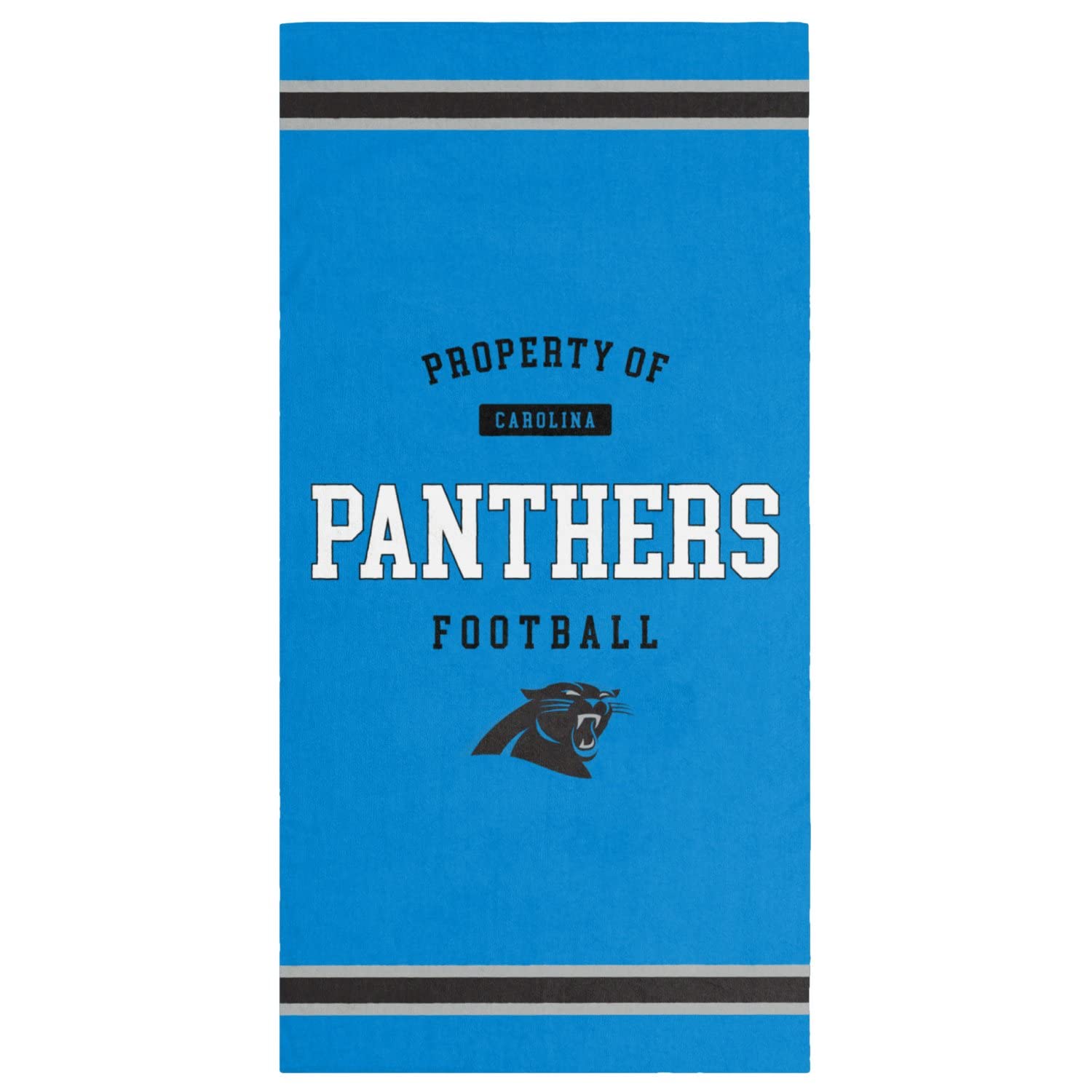 FOCO NFL beach towel PROPERTY OF Carolina Panthers Football