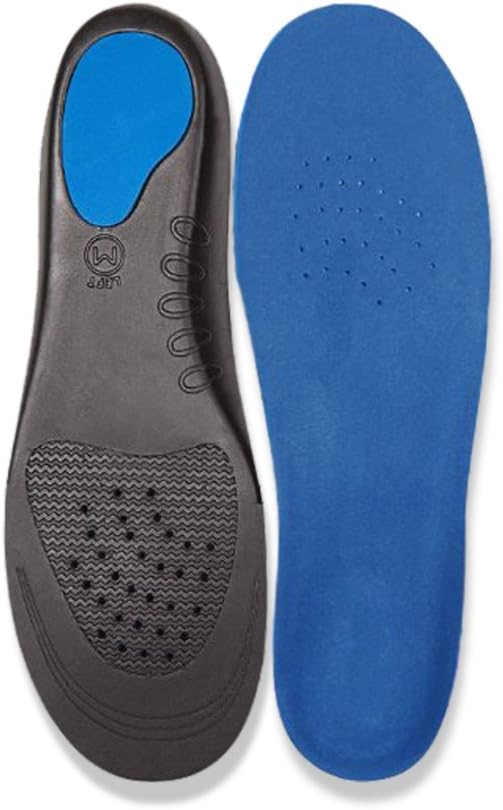 Fit Orthotics | Ultimate Custom Arch Support Shoe Insoles Insert Foot Pain Relief with Shock Absorption Flanel Cushion for Flat Feet Heel Plantar Fasciitis Balance Correction (L)