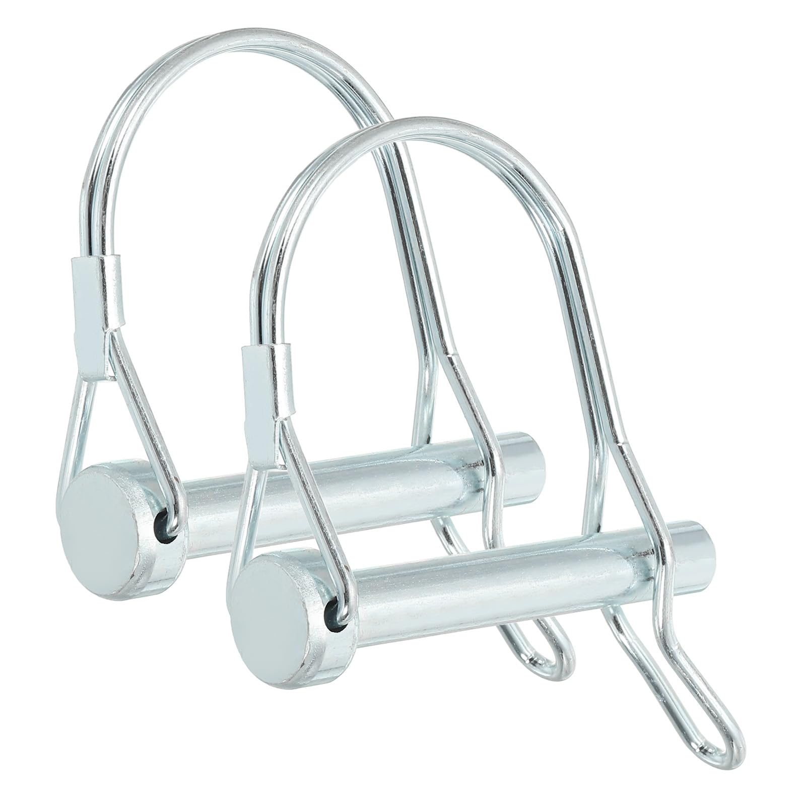 PATIKIL Shaft Locking Pin W Ear 1/4x2-3/16x1.65"(D*L*IW), 2 Pcs Safety Coupler Pin Pto Pin Round Arch Wire Retainer and Ear for Farm Trailer Tractor Truck Boat Towing (6x55x42mm)