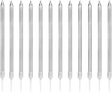 LFBEST Silver Birthday Candles 12 Pieces with Holder, 13cm Tall Glitter Cake