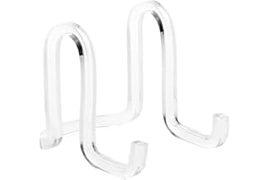 Plymor Clear Acrylic Ribbon-Style Display Easel, 2.875" H x 2.5" W x 3.5" D